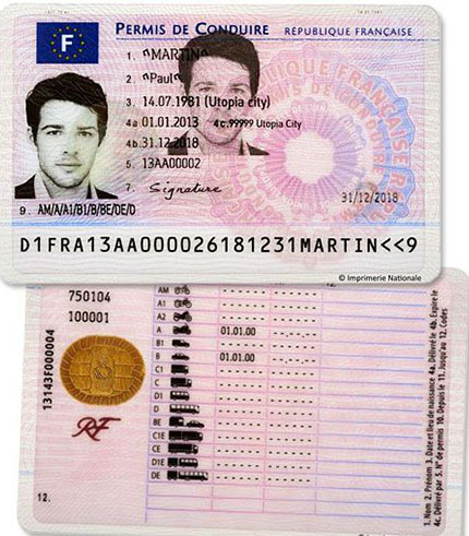 FRENCH DRIVER’S LICENSE – Global Document Supply